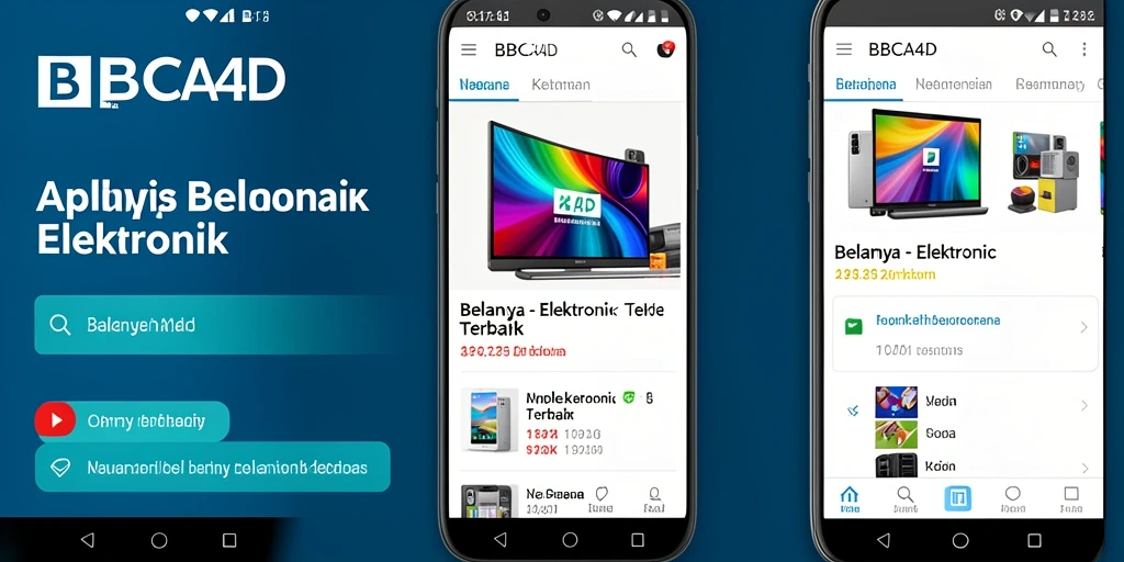 Tampilan antarmuka pengguna aplikasi BBCA4D untuk belanja elektronik.
