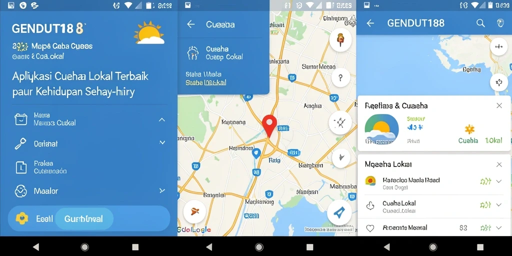Antarmuka utama GENDUT188 menunjukkan data cuaca lokal yang akurat.