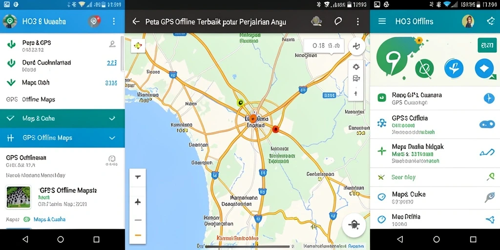 Tampilan antarmuka HO3 yang user-friendly untuk GPS Offline Maps.