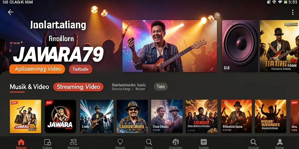 Antarmuka JAWARA79 menampilkan berbagai opsi Streaming Video yang menarik.