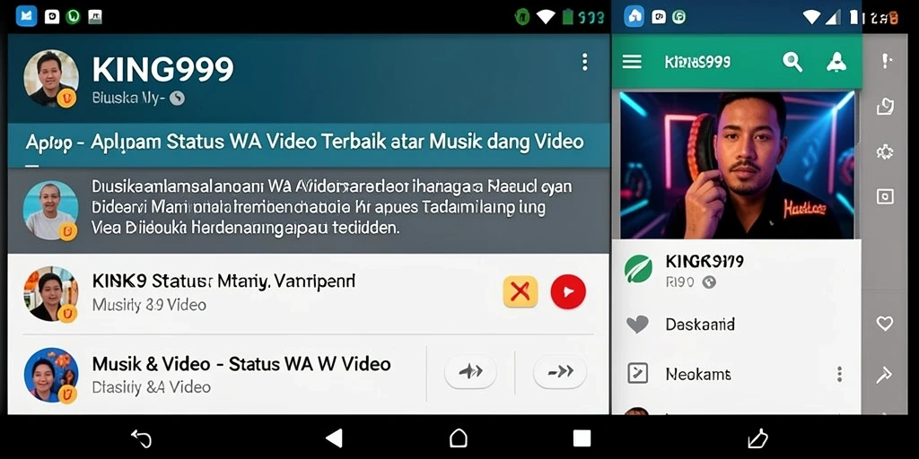 Tampilan antarmuka aplikasi KING999 yang menarik dan fungsional.