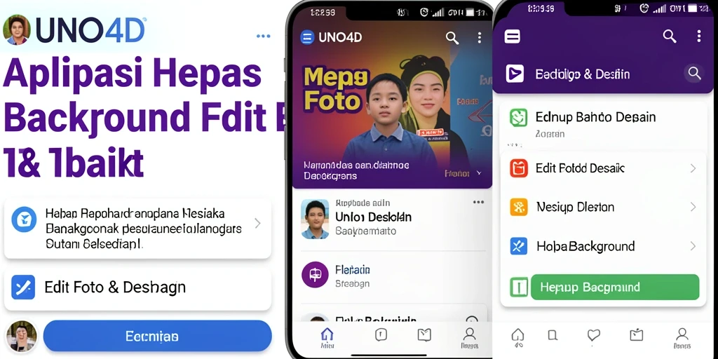Tampilan antarmuka aplikasi Hapus Background UNO4D yang user-friendly.